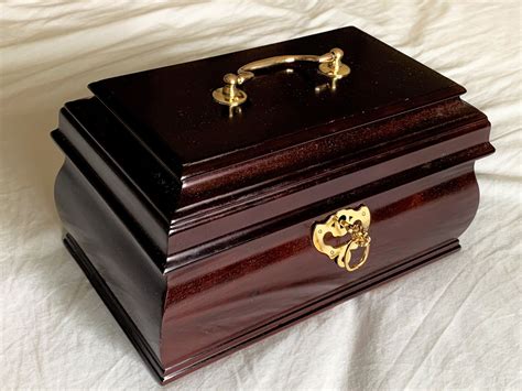 antique metal jewelry locking box|locking wooden jewelry boxes.